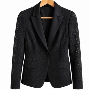 Sisley Black Lace Blazer Small